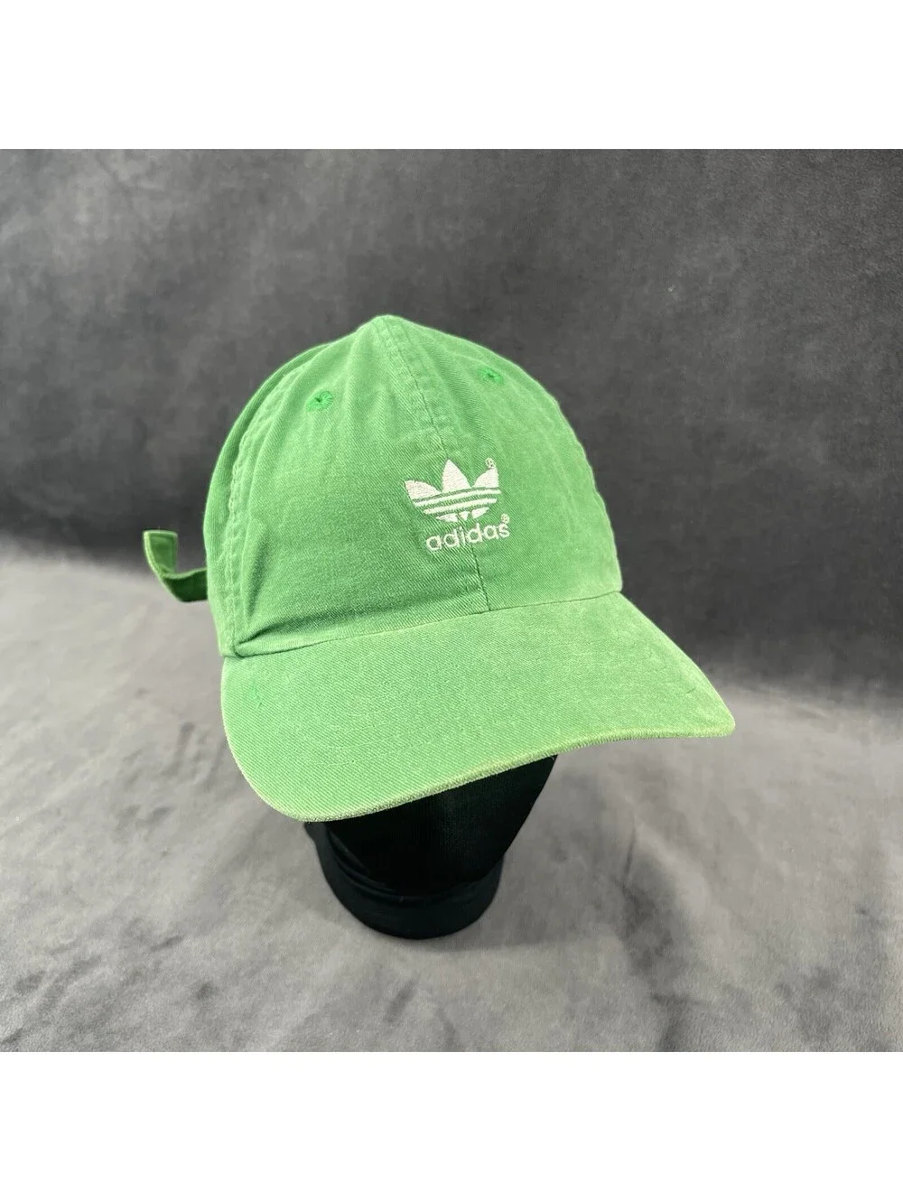 Vintage Adidas Originals Trefoil Green Dad Hat Cap Adjustable Taiwan Made